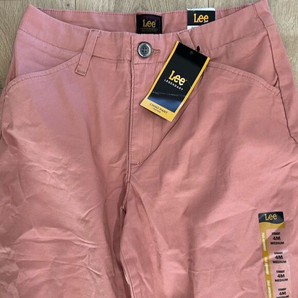 LEE WOMEN'S LEGENDARY CHINO PANT, Mid Rise, Rose, size 4, NWT - Picture 6 of 9